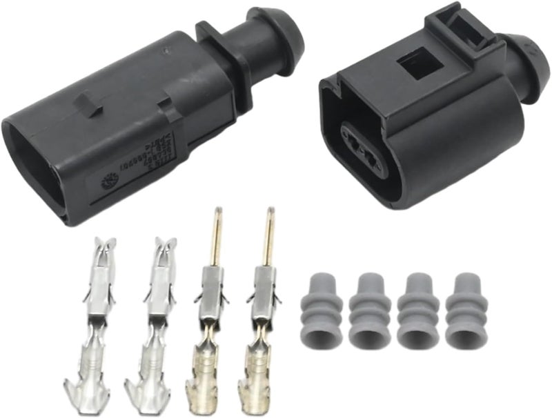Newnessai 2Pcs 1J0973802 2-Pin Electrical Harness Connector Sensor Plug Kit, Replacement for Audi A1 A2 A3 A4 A6, Replace 1J0973702 - Image 3